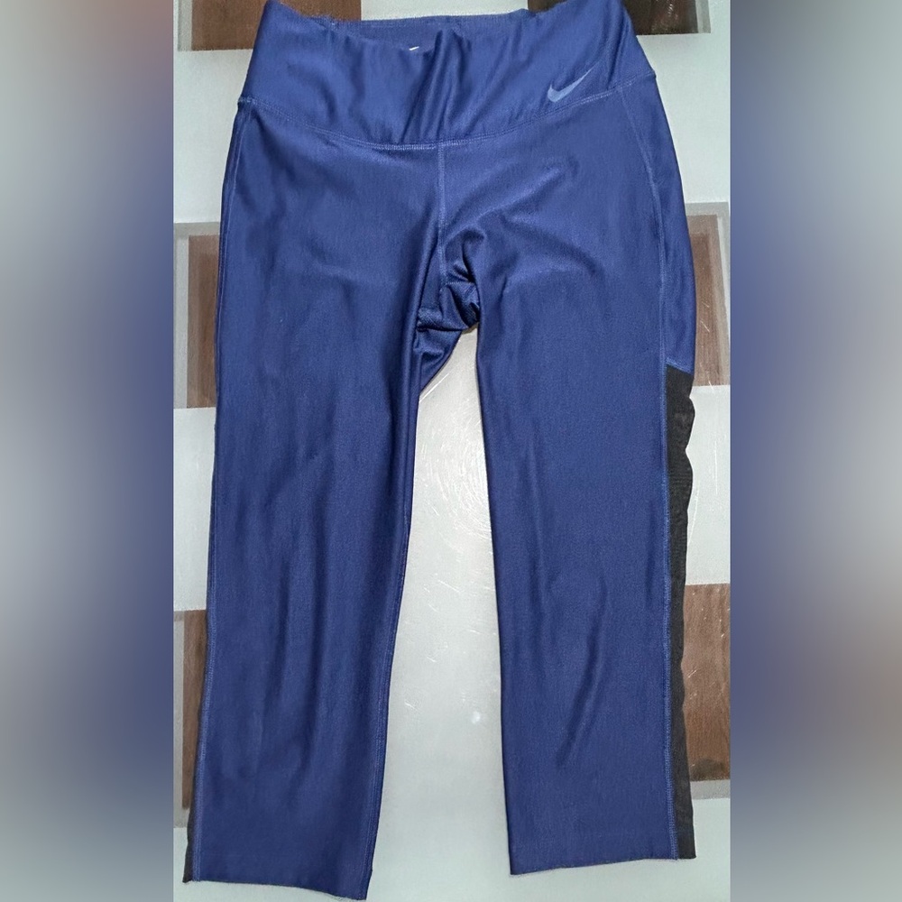 Nike DRI-FIT Cropped Leggings Mesh Side; S Running Athletic Yoga